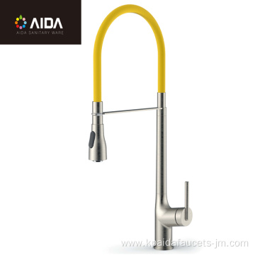 High Arc Cupc Colorful Pull Down Kitchen Mixer Faucet